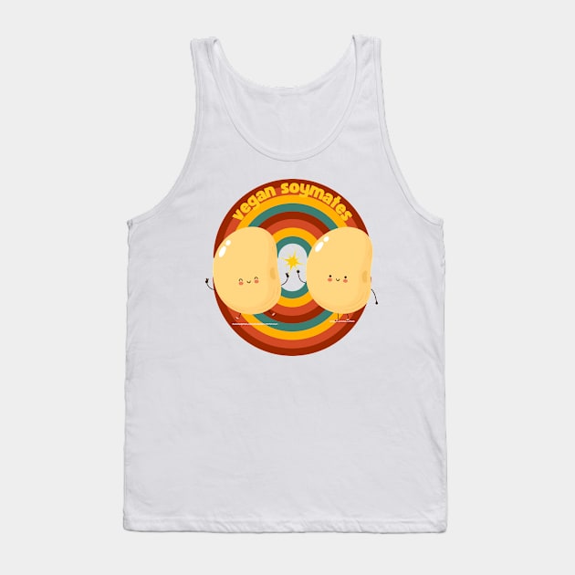 Soulmates Funny Soy Vegan Pun Tank Top by veganspace